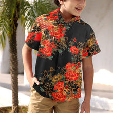 Charger l'image dans la galerie, Samurai Shogun crest art Kids Aloha Shirt B