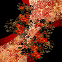 Load image into Gallery viewer, Mens Vegan Leather Sneakers – Peony Crest Black Red