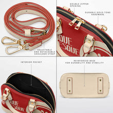 Load image into Gallery viewer, Dome Satchel Handbag – Signature Logo / Red