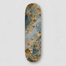 Load image into Gallery viewer, Illustrative mockup of Japanesque 1 grip tape applied to a skateboard deck, viewed from above. Skateboard not included.
