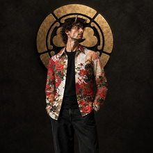 Load image into Gallery viewer, Samurai Shogun crest art Long Sleeve Shirt A
