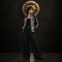 Load image into Gallery viewer, Unisex Kimono Stand Collar Jacket D
