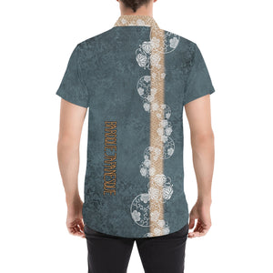 Samurai Shogun crest art Short Sleeve Shirt R