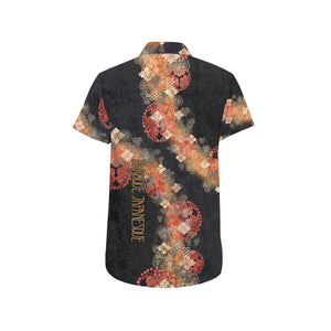 Samurai Shogun crest art Short Sleeve Shirt V