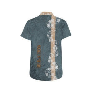 Samurai Shogun crest art Short Sleeve Shirt R