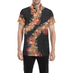 Samurai Shogun crest art Short Sleeve Shirt V