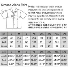 画像をギャラリービューアに読み込む, グレー基調のアロハシャツサイズ表
