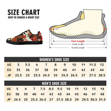 Load image into Gallery viewer, Womens Vegan Leather Sneakers – Peony Crest Black Red
