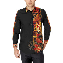 Load image into Gallery viewer, Japanese crest Line Black Long Sleeve Shirt
