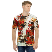 Load image into Gallery viewer, Peony crest Red White Men&#39;s T-shirt
