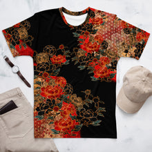 Load image into Gallery viewer, Peony crest Black Men&#39;s T-shirt
