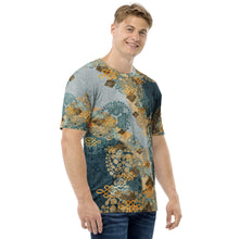 Load image into Gallery viewer, Kimono crest Blue Men&#39;s T-shirt

