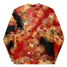 Charger l&#39;image dans la galerie, Kimono crest art noir rose unisexe Bomber Jacket
