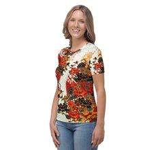 Load image into Gallery viewer, Peony crest Red White Women&#39;s T-shirt
