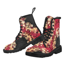 Load image into Gallery viewer, Japanese Kimono pattern Canvas Boots Black Red for Women
